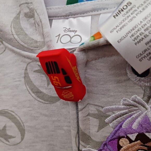 New Disney 100 Boy's Long Sleeve Full Zip Hooded Character Jacket - Size: 5 - Picture 4 of 7